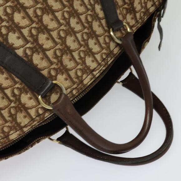 DIOR Trotter Canvas Hand Bag Brown Gold - Picture 6 of 12